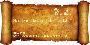 Wallerstein László névjegykártya